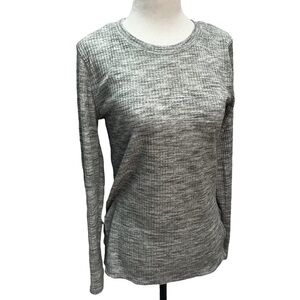 CALVIN Klein💚Jeans Grey Waffle Weave Long Sleeve T-Shirt Size M